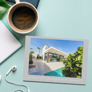 Anúncio Nossa Família Mudou A Cinza Fotográfica Personaliz