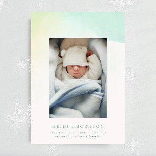 Anúncio nosso bebê borda do arco-íris foto bebê nasceu