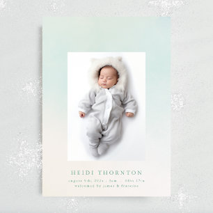 Anúncio nosso bebê borda do arco-íris foto bebê nasceu