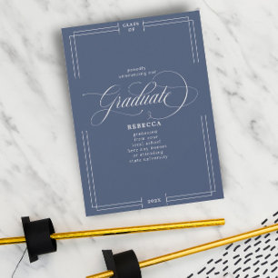 Anúncio Nosso Formando Classic Script Blue No Pic Graduati