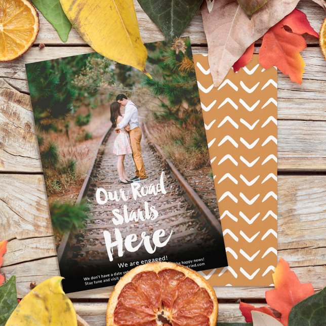 Anúncio Nosso noivado de fotos do roteiro começa aqui (Criador carregado)