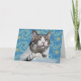 Anúncio Notecard Starry Night gatinho