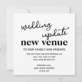 Anúncio Nova Atualização De Casamento De Local Mudança De