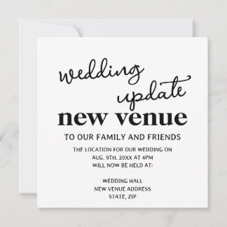 Anúncio Nova Atualização De Casamento De Local Mudança De