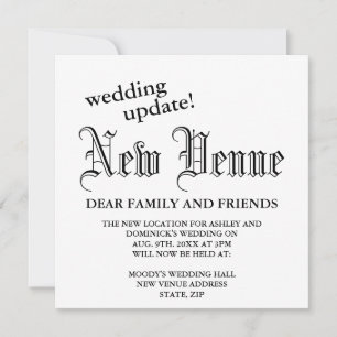 Anúncio Nova Atualização De Casamento Gótico De Venue Muda