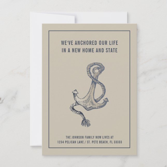 Anúncio Nova Casa de Âncora do Taupe, Azul Náutico (Frente)