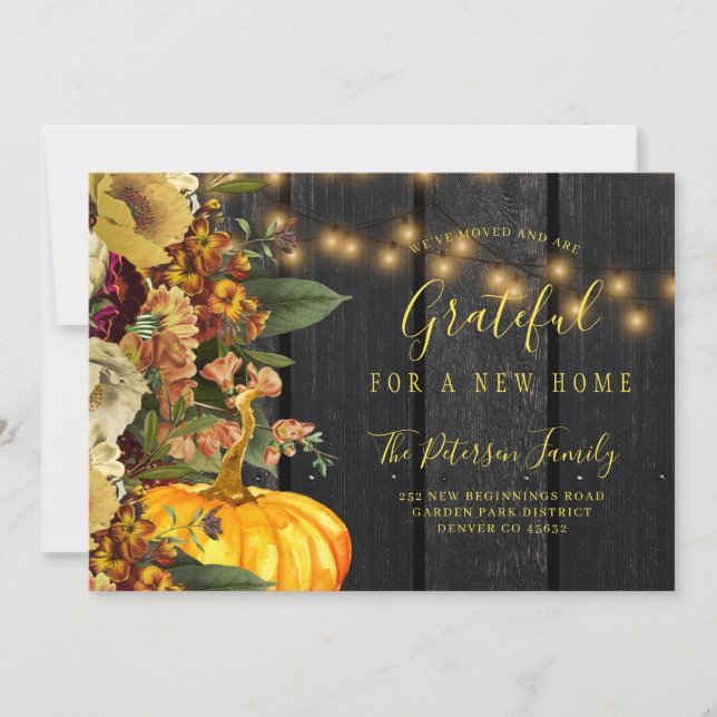 Anúncio Nova casa para as férias Ação de Graças (Frente)