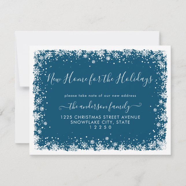 Anúncio Nova casa para as férias neve de Natal movendo-se (Frente)