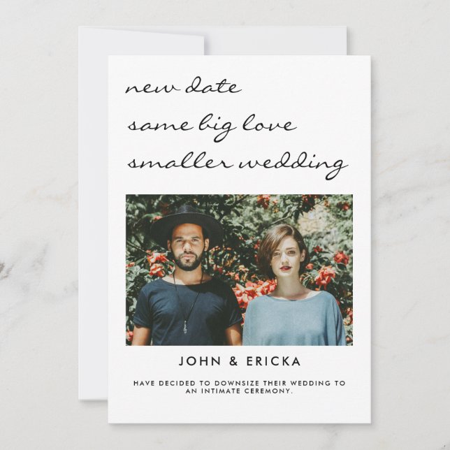 Anúncio Nova Data Mesmo Amor Casamento Menor Fotos Reduzid (Frente)