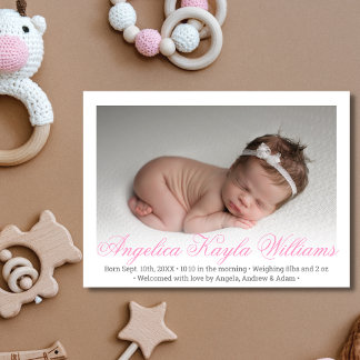 Anúncio Nova Menina Nascença Nascença é Rosa | FOTO