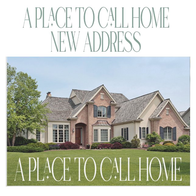 Anúncio Nova Mudança de Endereço do Home Photo Move (New Address Change of Address Home Photo Moving Announcement Card.)