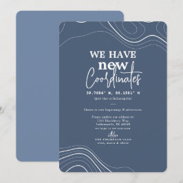 Anúncio Novas Coordenadas Modernas Movimentação Azul