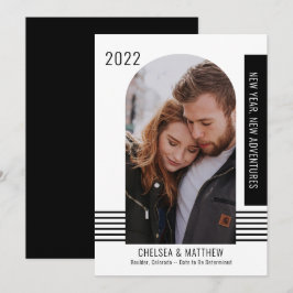 Anúncio Novo Ano Novo Aventuras Foto do Noivado BW