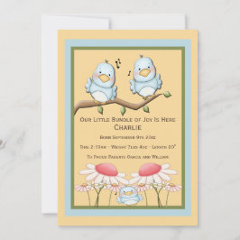 Anúncio Novo Bebê de Pássaro Azul