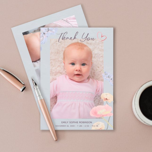 Anúncio Novo Bebê Obrigado Apresentando o Nascimento da Co (Criador carregado)