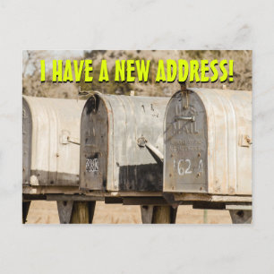Anúncio Novo Cartão Postal de Mudança de Endereço