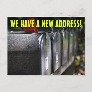 Anúncio Novo Cartão Postal de Mudança de Endereço
