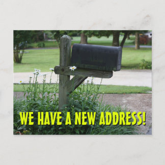 Anúncio Novo Cartão Postal de Mudança de Endereço