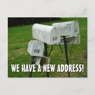 Anúncio Novo Cartão Postal de Mudança de Endereço