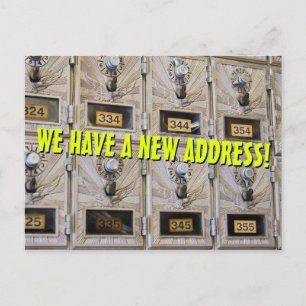 Anúncio Novo Cartão Postal de Mudança de Endereço