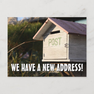 Anúncio Novo Cartão Postal de Mudança de Endereço