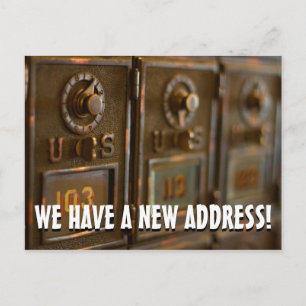 Anúncio Novo Cartão Postal de Mudança de Endereço