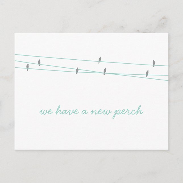 Anúncio Novo cartão postal de mudança de endereço Perch Az (Frente)