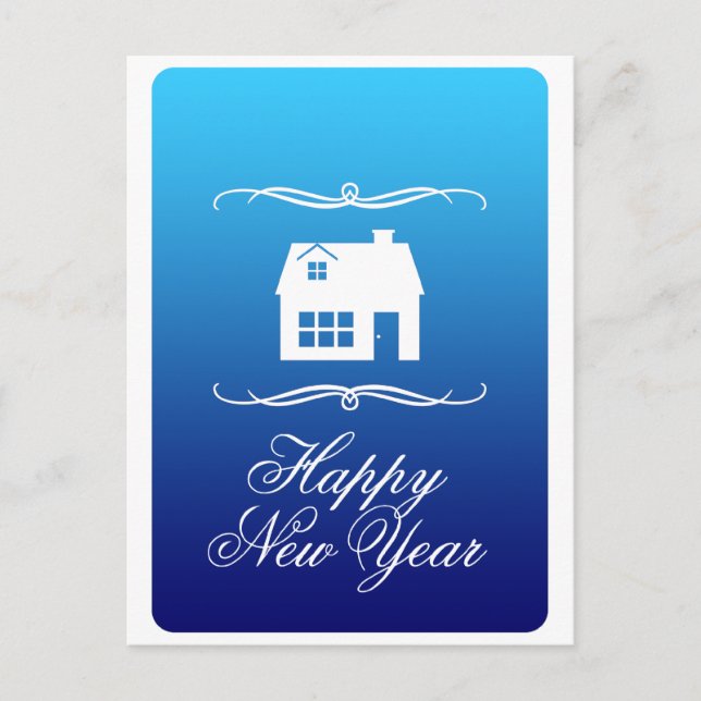 anúncio novo do endereço do feliz ano novo (Frente)