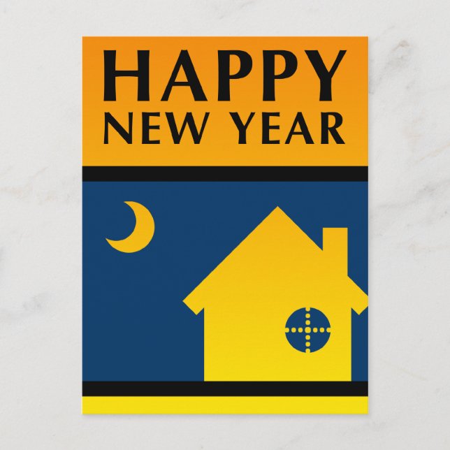 anúncio novo do endereço do feliz ano novo (Frente)