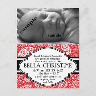 Anúncio novo do nascimento do bebé de Paisley do