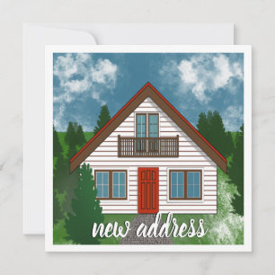 Anúncio Novo Endereço Casa Branca Desenho Da Porta Verme