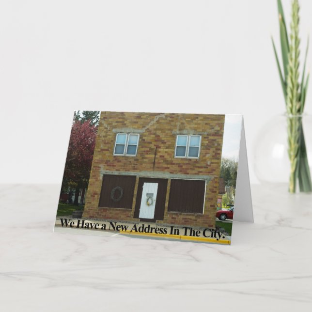 Anúncio Novo Endereço da Cidade Engraçado Alteração do Car (Frente)