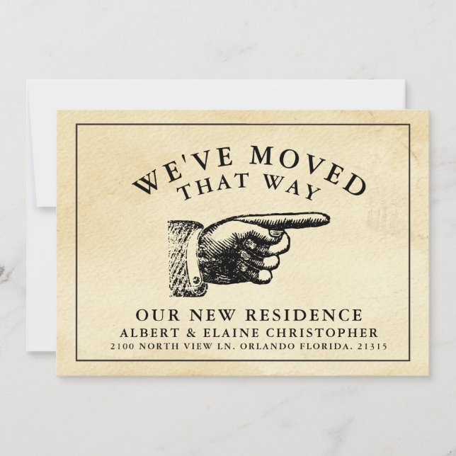 Anúncio Novo Endereço de Mão Engraçado (Frente)