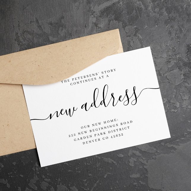 Anúncio Novo endereço moderno que movemos (Criador carregado)