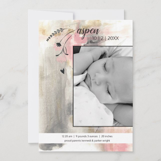 Anúncio Novo Estilo de Foto Moderno do Bebê (Frente)