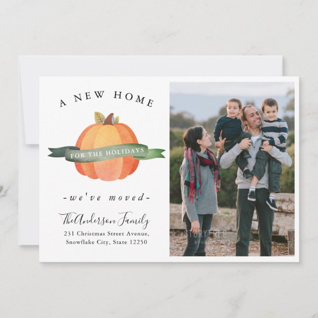 Anúncio Novo Movimento de Feriado de Pumpkin em Ação de Gr (Frente)