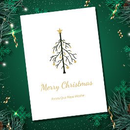 Anúncio Novo Movimento Verde Dourado da Árvore de Natal em