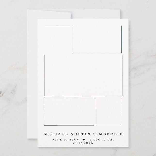 Anúncio Novo Nascimento Personalizado de Foto para Bebê co (Frente)