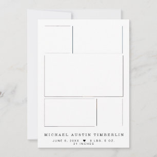 Anúncio Novo Nascimento Personalizado de Foto para Bebê co