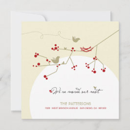 Anúncio Novo ninho da família Red Bird em movimento na árv