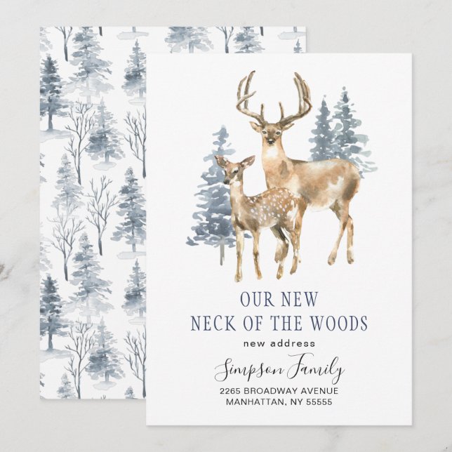 Anúncio Novo Pescoço Elegante do Inverno da Floresta em Mo (Frente/Verso)