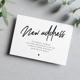 Anúncio Novo script moderno de endereço em movimento