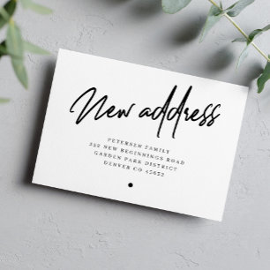 Anúncio Novo script moderno de endereço em movimento