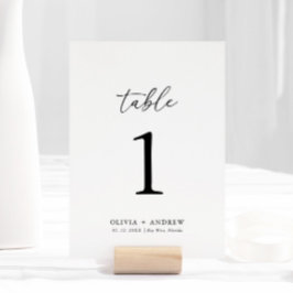 Anúncio Número da Tabela de Casamento Elegante Moderno