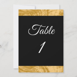 Anúncio Número de Tabela Personalizada Dourada Simples Ele