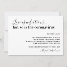 O Amor é Infeccioso Adiamento de Casamento Covid19