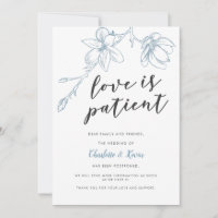 O Amor é Paciente Atraso de Casamento Floral