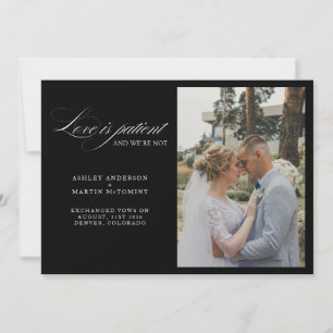 Anúncio O Amor Elegante é Paciente, Mas Não Somos Elopetes