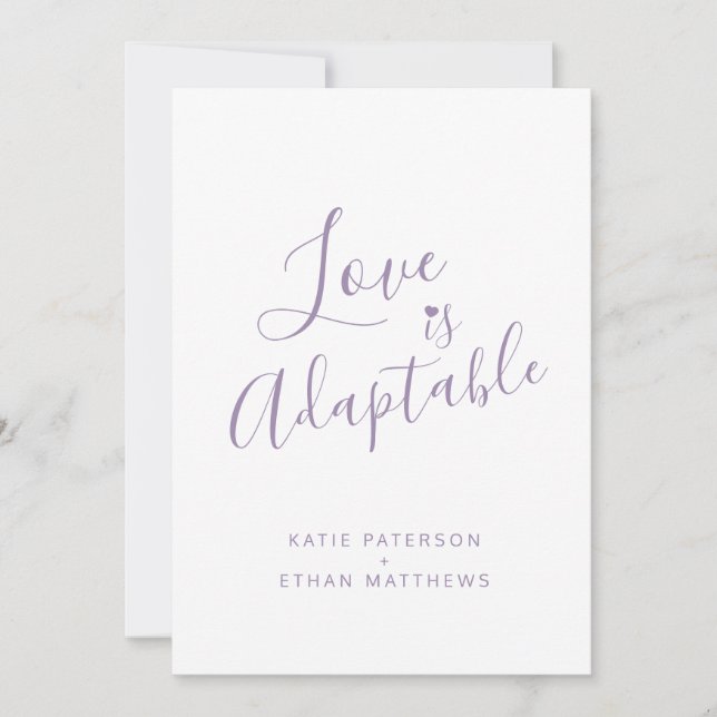 Anúncio O amor roxo é um casamento de mudança adaptável (Frente)