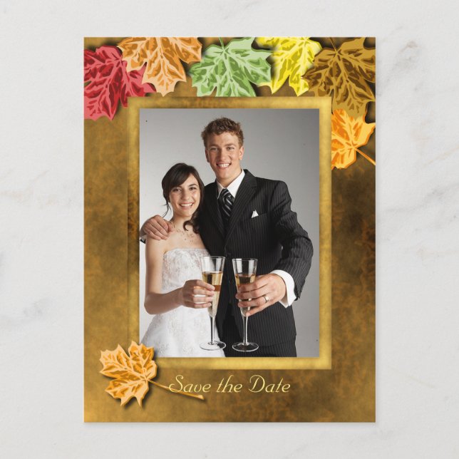 Anúncio O Autumn deixa de salvar o cartão postal da data (Frente)